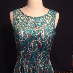 Tatyana Blue Bicycle Dress Size L